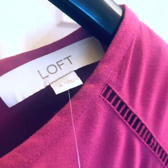 Cute LOFT Pink Midi Dress with pretty cutout details. - Picture 8 of 10